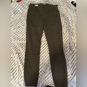 Skinny ankle dark green jeans